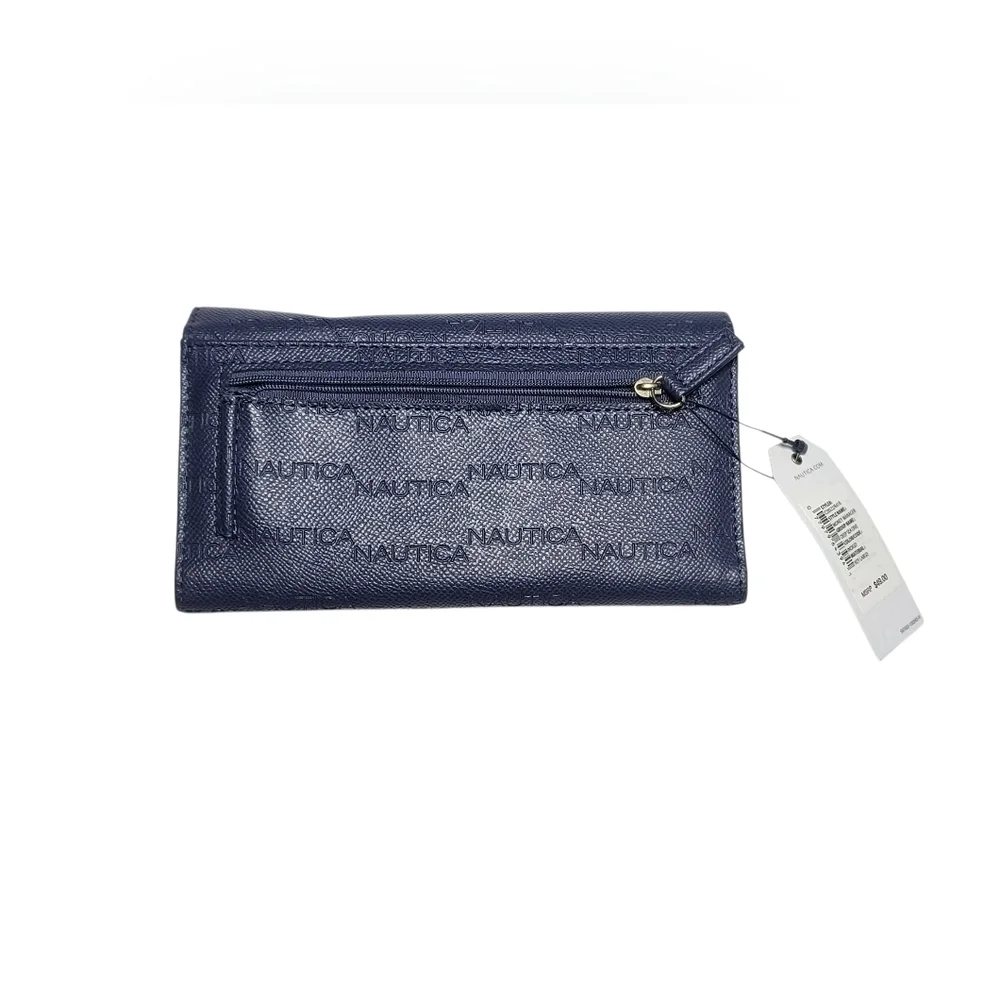 Nautica Navy Indigo Women's Money Manager Deep Sea Dive RFID Wallet NWT